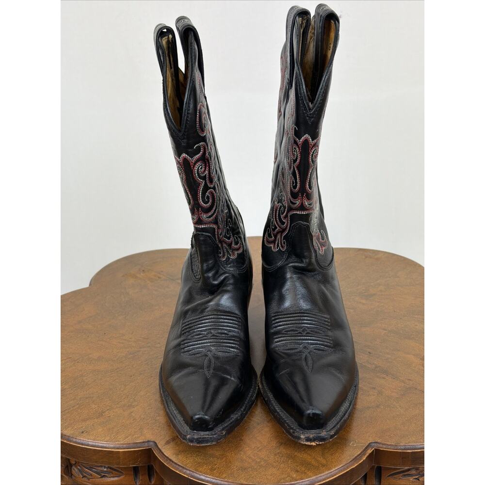 Tony Lama Womens Western Boots Ladies 6.5 Cowgirl Brown Leather Sniptoe Boots - Picture 3 of 8